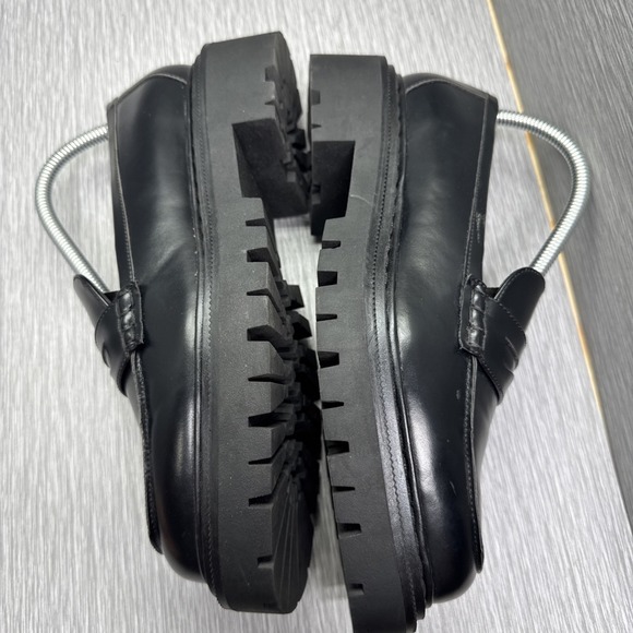 Chunky‎ Platform Loafers Black Preppy School Girl Style Women's Size 9 / 40 EU - Picture 9 of 12